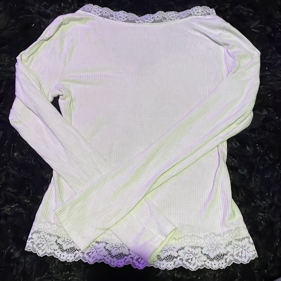 Hollister Small White Long Sleeve Lace - Picture 4 of 4